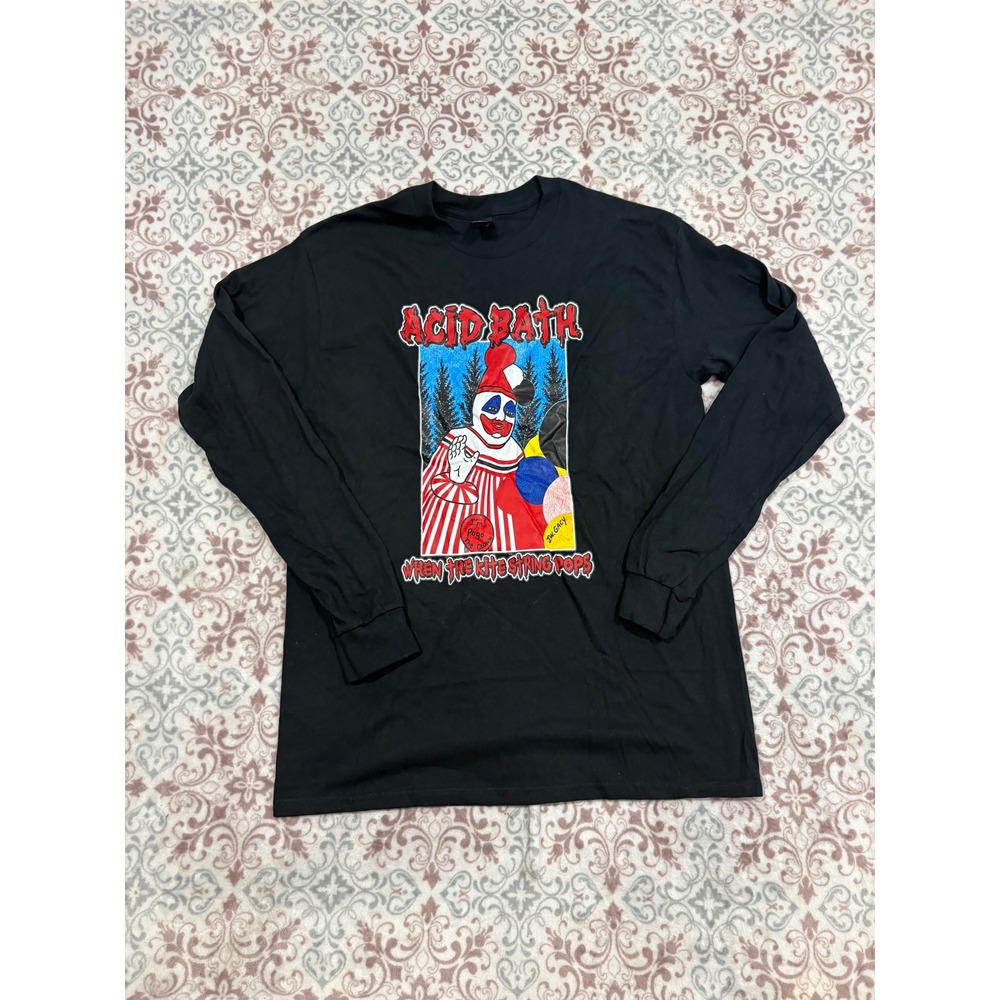 Acid Bath When the Kite String Pops Long Sleeve Shirt Black Medium Pogo Clown